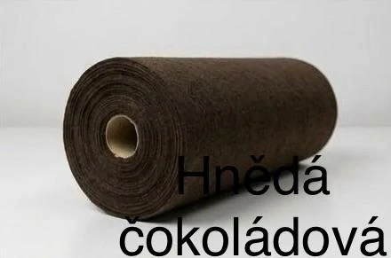 Filc/plsť - hnědá čokoládová